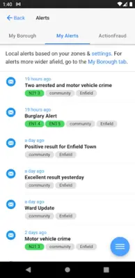 OWL crime alerts android App screenshot 0