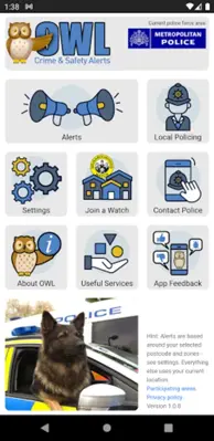 OWL crime alerts android App screenshot 3